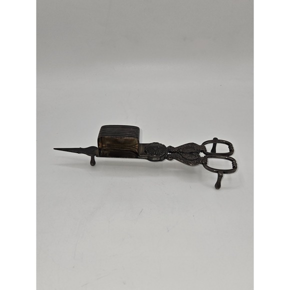 Antique‎ Footed Ornate Candle Snuffer Scissors Wick Cutter Trimmer main image 3